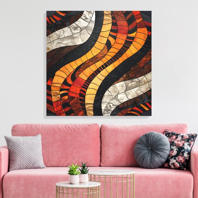 African Tribal Pattern Canvas Art (Insitu(LivingRoom))