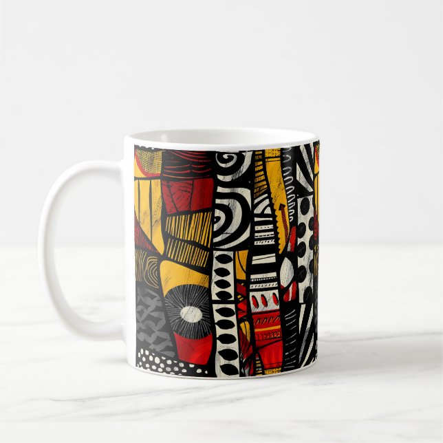 African Tribal Pattern Coffee Mug (Left)