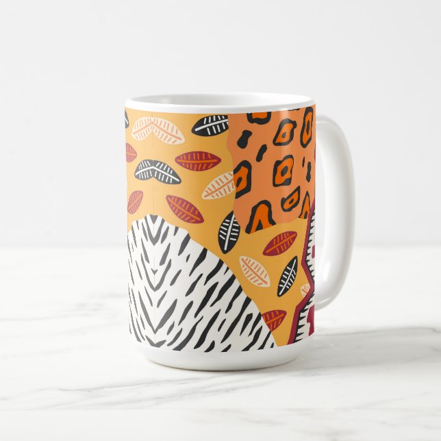 African Tribal Pattern Coffee Mug (Front Right)