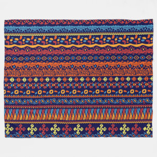 African Tribal Pattern Fleece Blanket