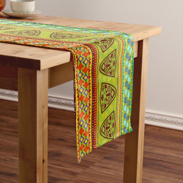 African Tribal pattern fun table runner (In Situ)