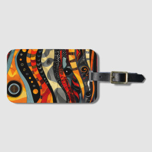 African Tribal Pattern Luggage Tag