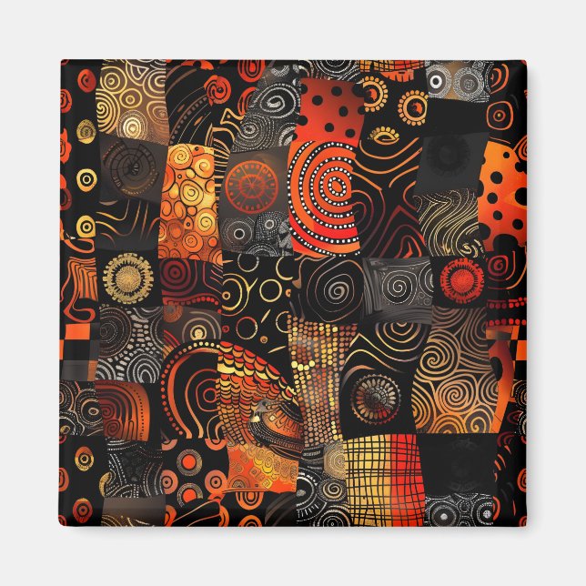 African Tribal Pattern Magnet (Front)