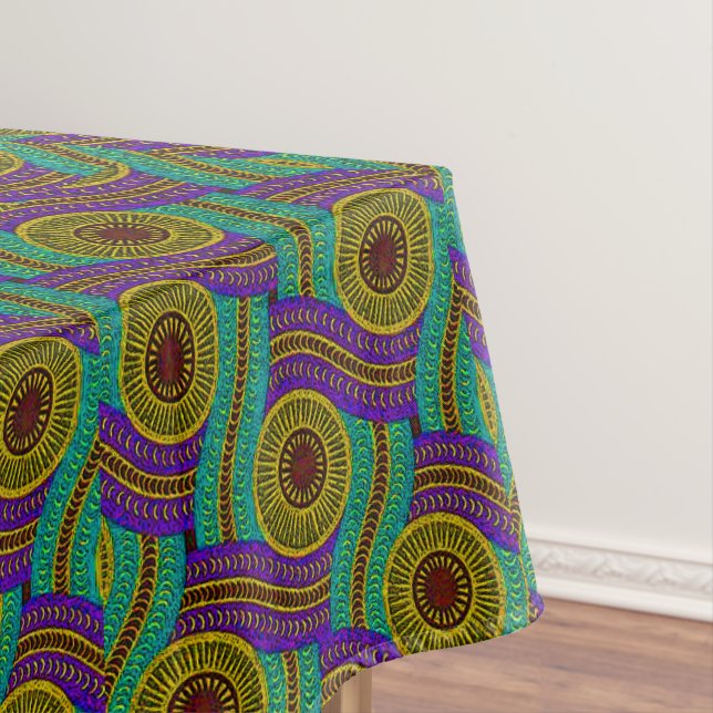 African Tribal Pattern Tablecloth (In Situ)