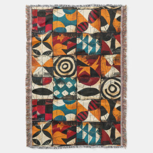 African Tribal Pattern Throw Blanket