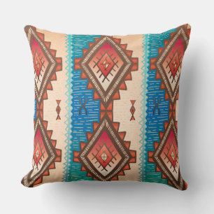 African Tribal Pattern Throw Pillow