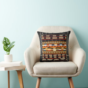 African Tribal Pattern  Throw Pillow