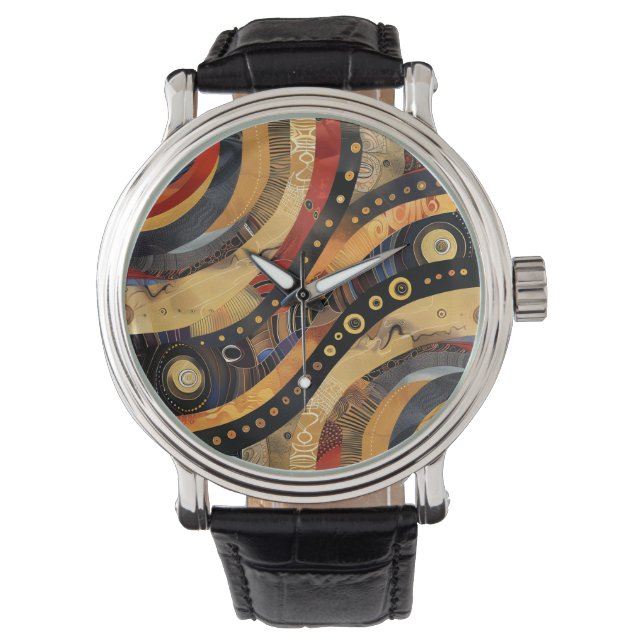 African Tribal Pattern Watch (Front)