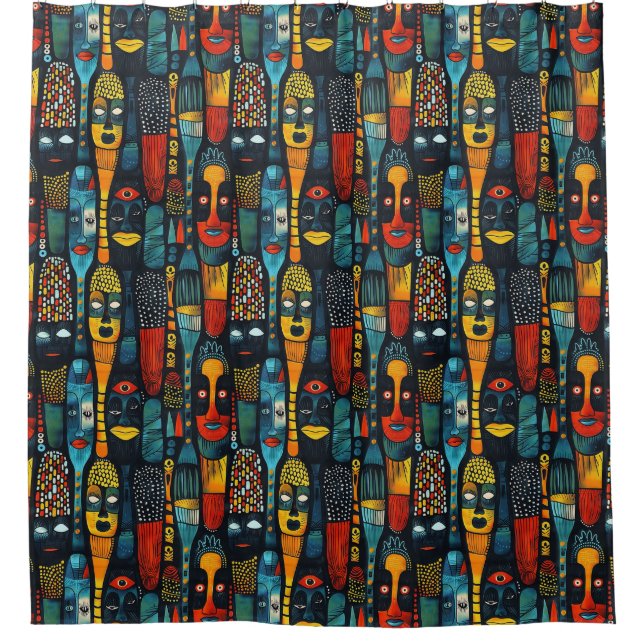 African tribal pattern with idols. (Front)