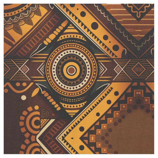 African Tribal Print Fabric - A Canvas of Culture  (Close Up)