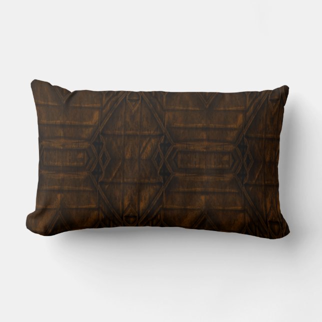 African Tribal Pyramid Design Lumbar Pillow (Front)