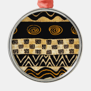 African Tribal Shaman Design Metal Ornament