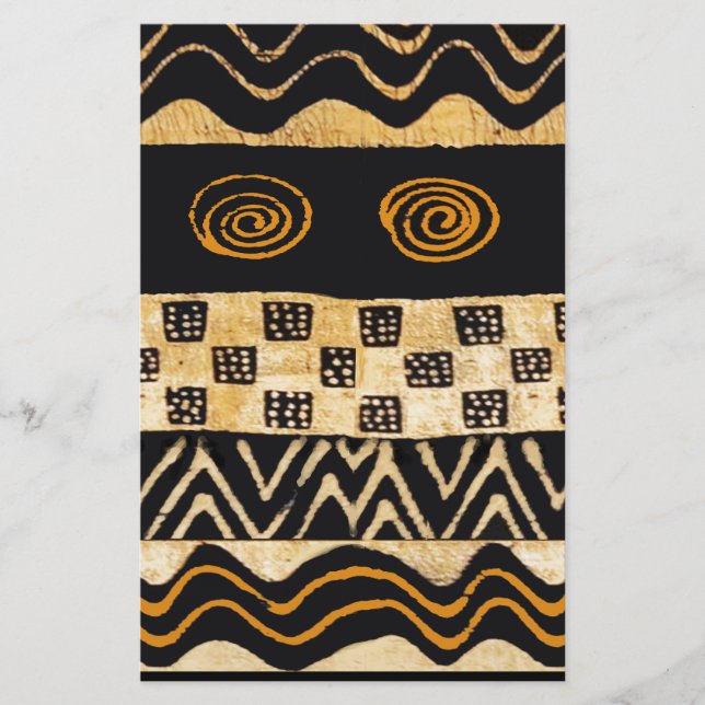 African Tribal Shaman Design Stationery (Front)