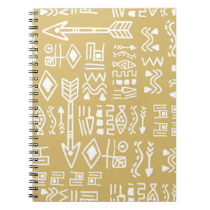 African Tribal Stripes: Bohemian Egyptian Seamless Notebook
