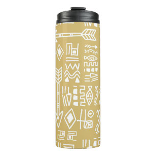 African Tribal Stripes: Bohemian Egyptian Seamless Thermal Tumbler