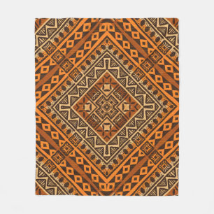 African tribal textile: ethnic style. fleece blanket