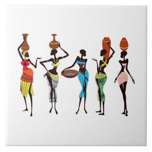 African tribal women tile (Front)