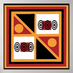 african tribe ornate pattern poster