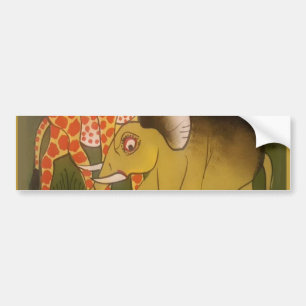 African Trio Art Print Bumper Sticker