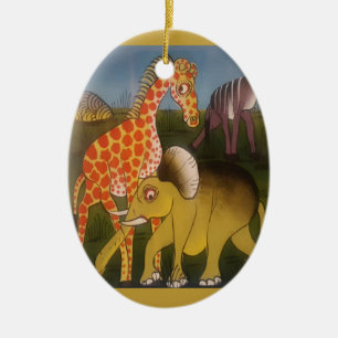 African Trio Art Print Ceramic Ornament