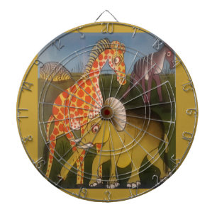 African Trio Art Print Dartboard