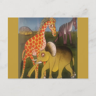 African Trio Art Print Postcard