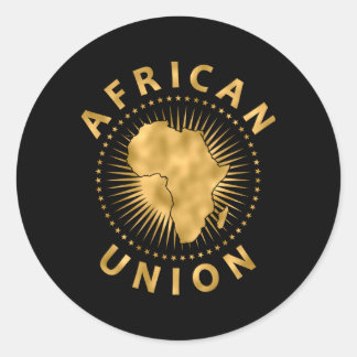 African Union Flag Africa Golden Anniversary Classic Round Sticker