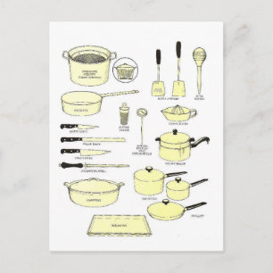 African utensils postcard