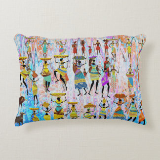 African Village Accent Pillow