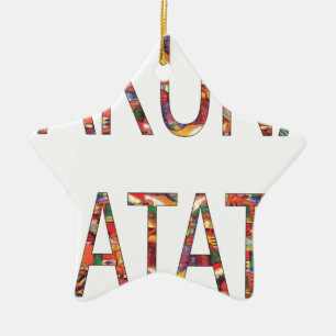 African Vintage Colours Hakuna Matata.jpg Ceramic Ornament