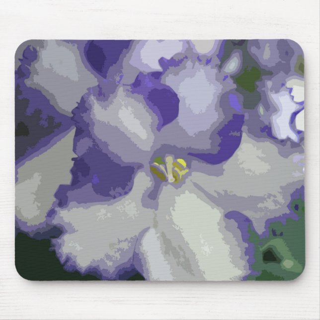African Violet Abstract Mousepad (Front)