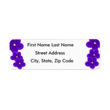 African Violet Address Labels