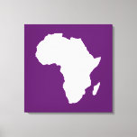 African Violet Audacious Africa Canvas Print<br><div class="desc">Africa map outline in white with contrasting colours in Emporio Moffa's "Safari" palette inspired by the daring adventurousness and wilderness of the continent.</div>