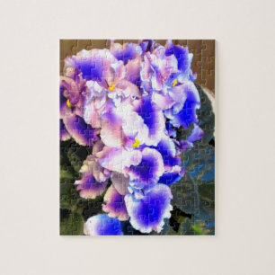 African Violet Blue Jigsaw Puzzle