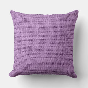 African violet burlap linen background throw pillow
