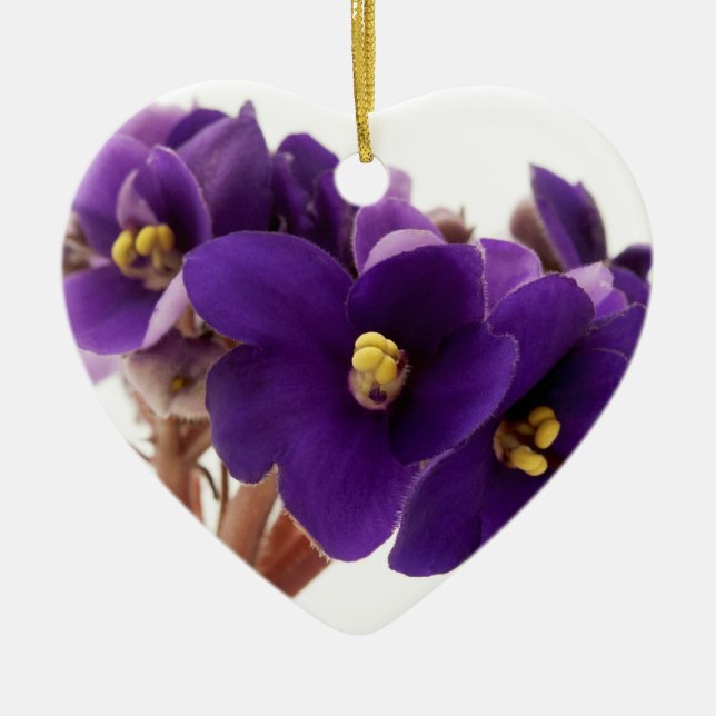 African violet ceramic ornament (Front)