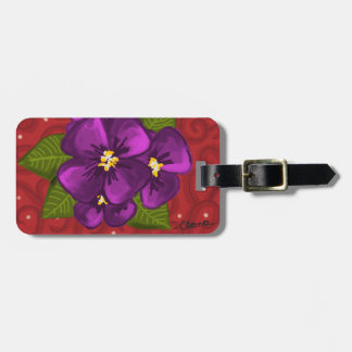 African Violet Dance Luggage Tag