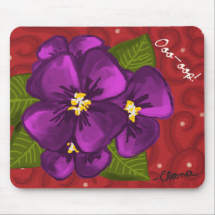 African Violet Dance Mouse Pad