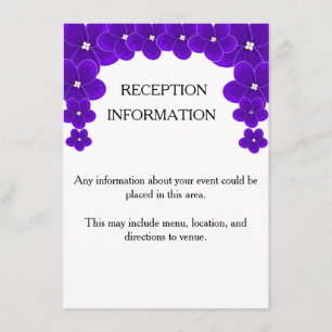 African Violet Invitation Insert