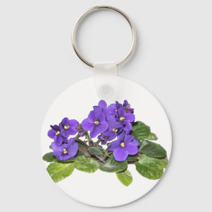 African violet keychain