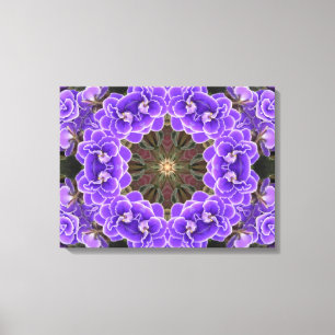 African Violet Mandala Canvas Print
