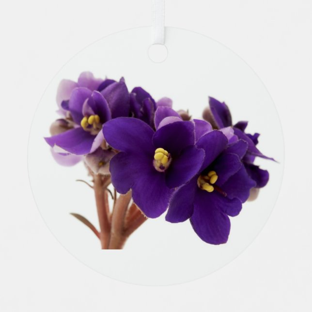 African violet metal ornament (Front)