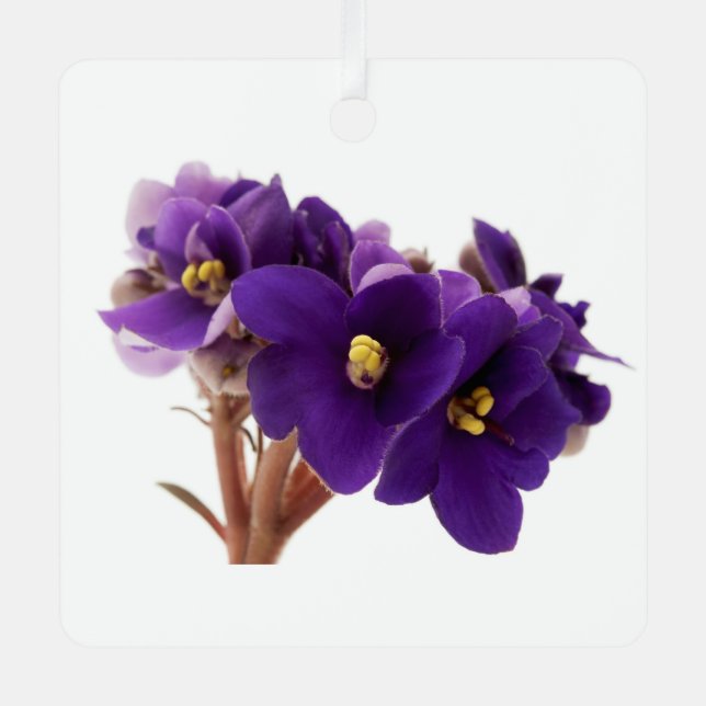 African violet metal ornament (Front)