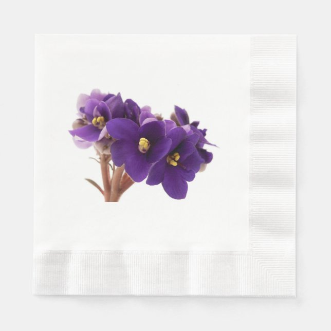 African violet napkin (Front)