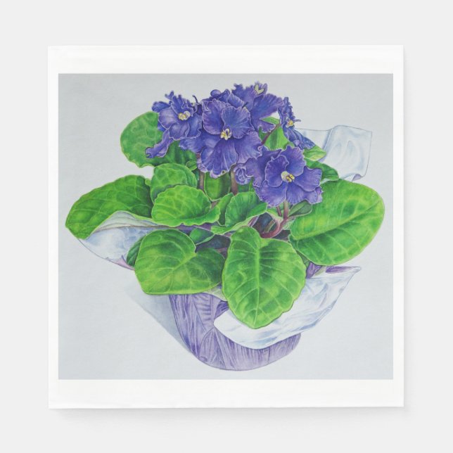 African Violet Napkin (Front)