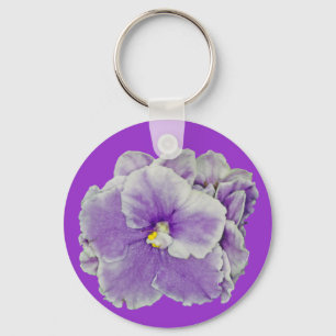 African Violet Purple Keychain