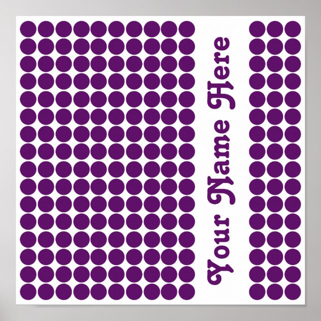 African Violet Safari Dot with name Poster (Front)