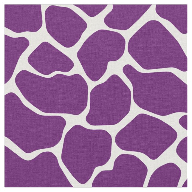 African Violet Safari Giraffe Fabric (Close Up)