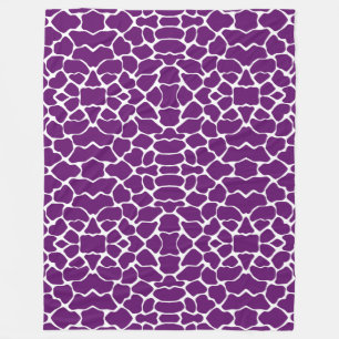 African Violet Safari Giraffe Fleece Blanket