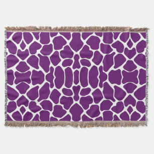 African Violet Safari Giraffe Throw Blanket